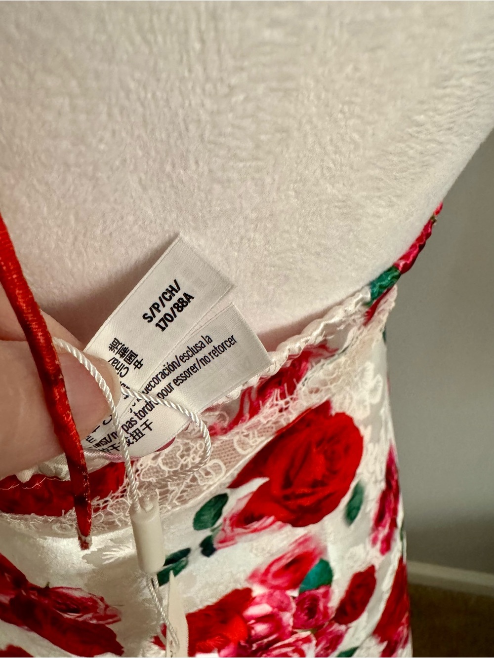 NWT (S) For Love & Lemons Carol Halter Slip Dress - Cottage Rose Satin - Picture 11 of 11